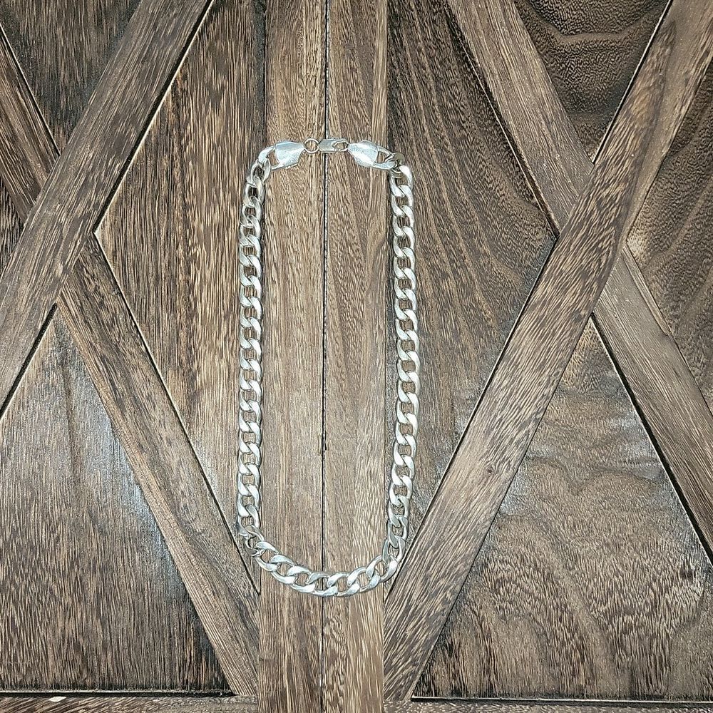 Sterling Silver 925 Cuban Link Solid Necklace Heavy 96.6 Grams 20 Inches - Picture 5 of 12